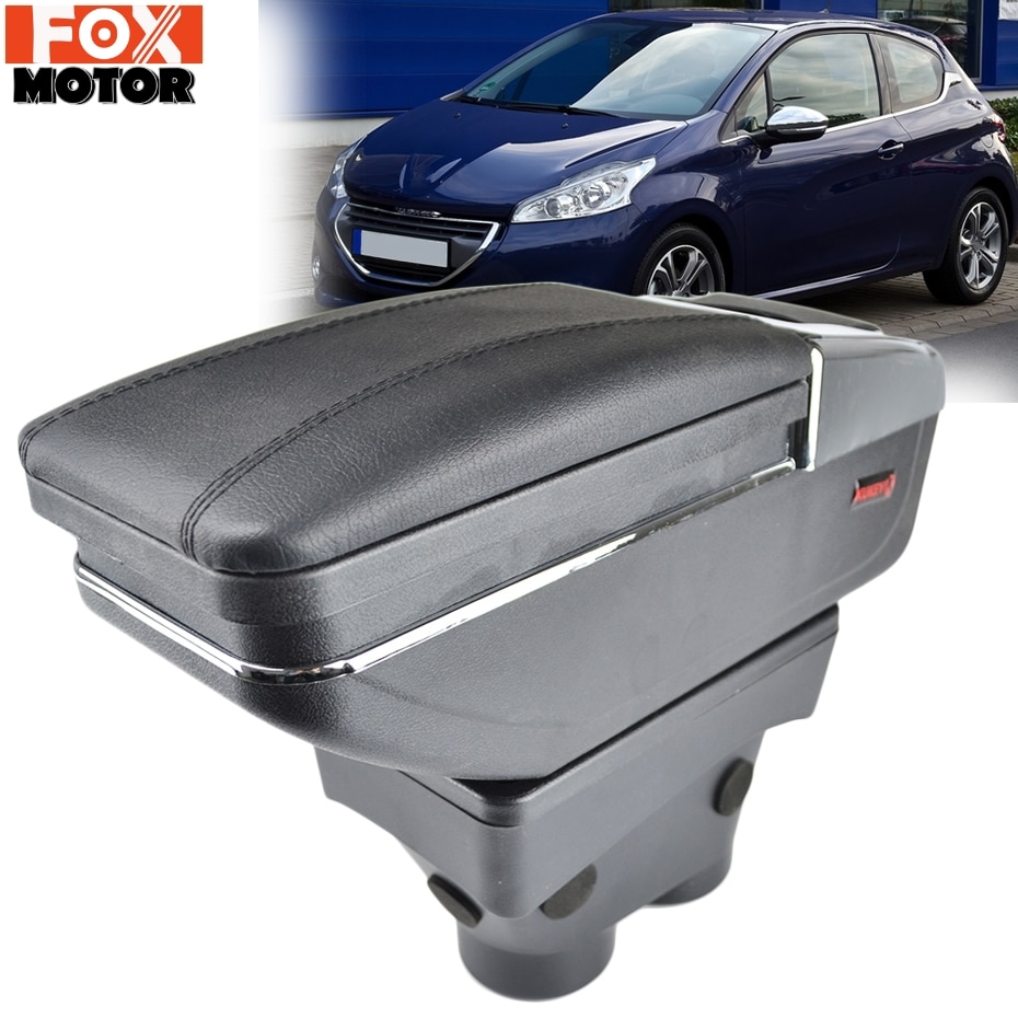 Pour Peugeot 208 accoudoir bras repos rotatif boîte de rangement décoration voiture style
