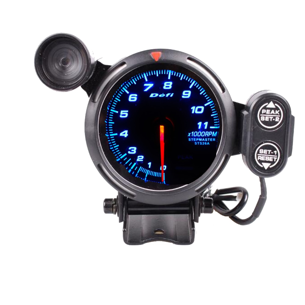 3,75 Zoll 80mm Tachometer Gauge Stepper Motor 0 ~ 11000 RPM Gauge mit Shift Licht fit für Auto Auto benzin Motor