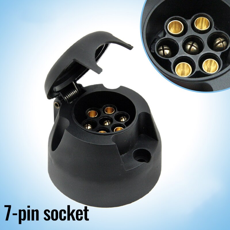 1x 12V 7 Pin Plastic Trailer Towing Electrics Plug Towbar Socket Car Plug Socket Wiring Connector Adapter Car Accessories 7-pin