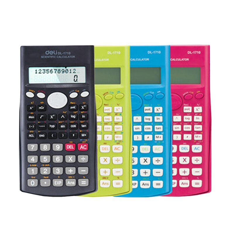 Deli DL-1710A Limited Plastic Battery 12 Office Calculator Scientific Deli With 240 Functions better FX 991ES