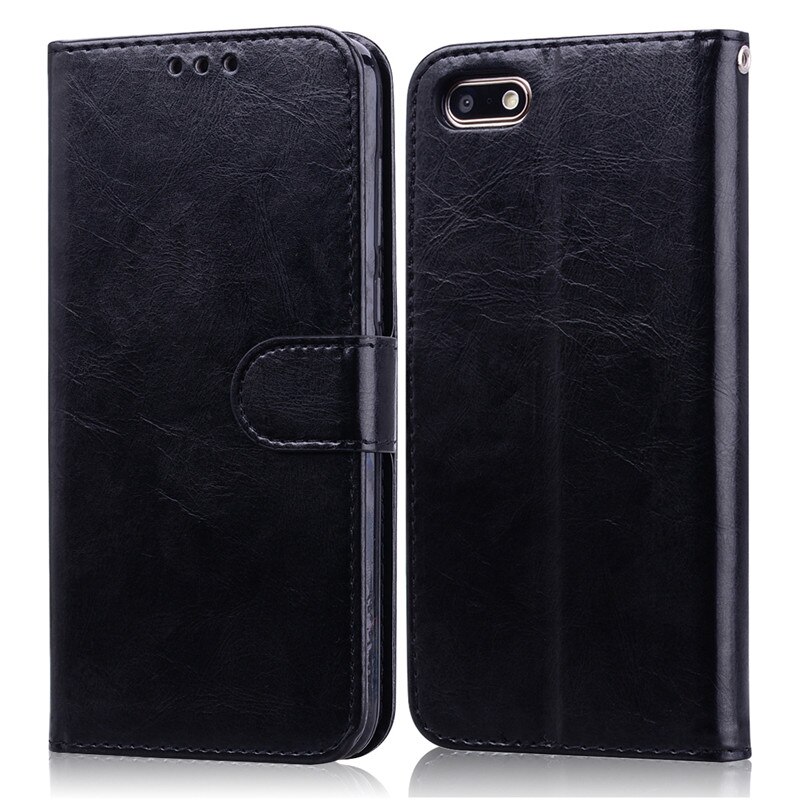 Honor 7A 5.45 Russia Phone Case For Huawei Honor 7A 7 A Soft Silicone Wallet Flip Case For Funda Huawei Honor 7A DUA-L22 Cover: Black