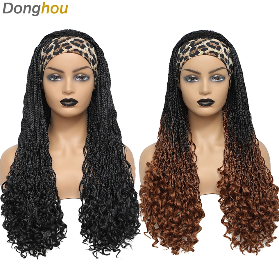 26 zoll Lange Kasten flechten Stirnband Perücke Perruque Bandeau Femme Ombre blond Mikro Zöpfe 1b 27 30 Grau Farbige Lockige stirnband Perücke