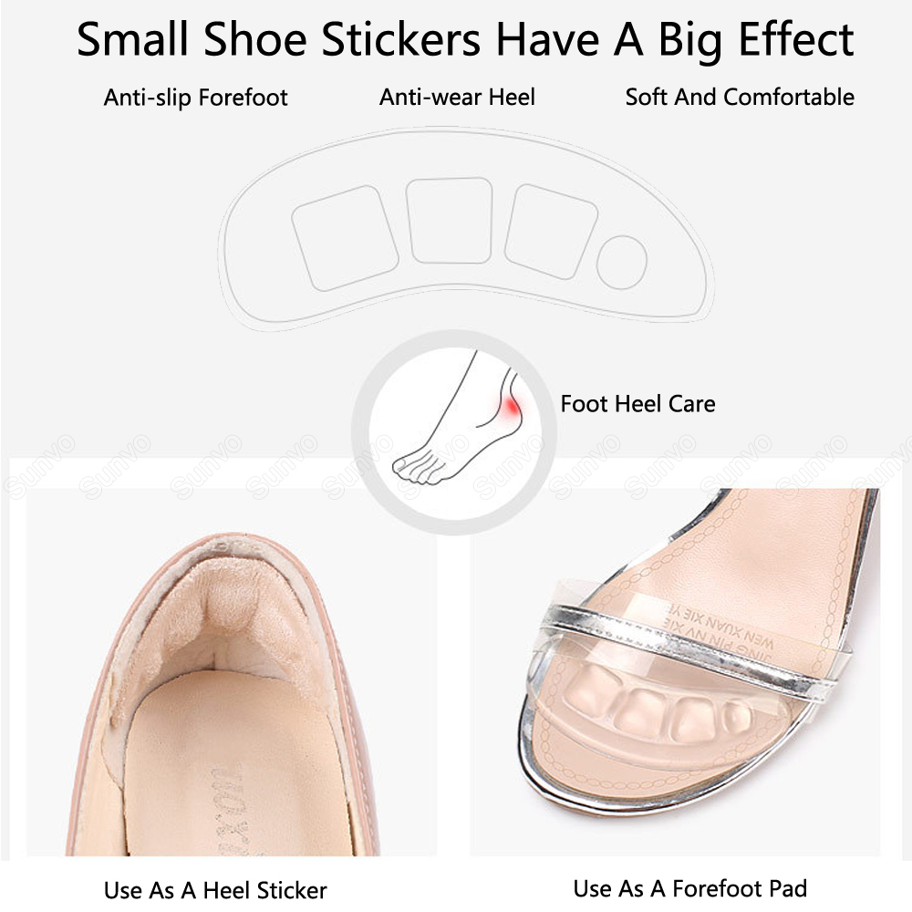 Cuscinetti in gel per avampiede in silicone per donna tacchi alti inserti solette per sandali suola antiscivolo scarpe schienali adesivi piede tallone pad