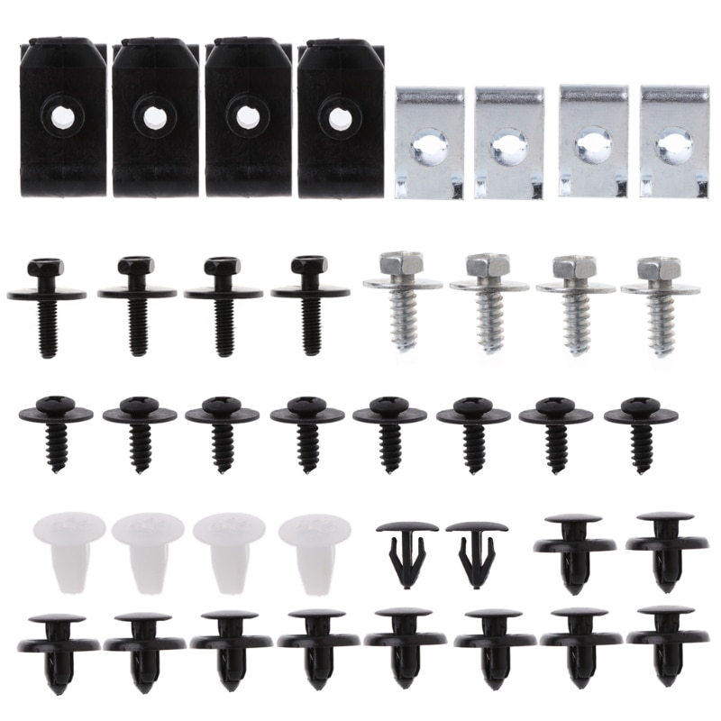 Front Car Clips Set Shell Protective 40pcs Engine Undertray Cover