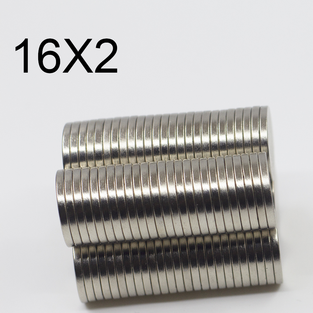 10/20/50/100 Pcs 16x2 Neodymium Magneet 16mm x 2mm N35 NdFeB ronde Super Krachtige Sterke Permanente Magnetische imanes Disc 16x2