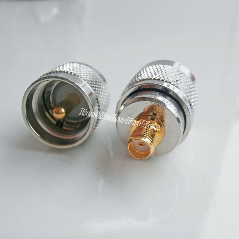 Conector SMA hembra a UHF macho PL259 PL 259, adaptador Coaxial RF Coaxial, 1 unidad,