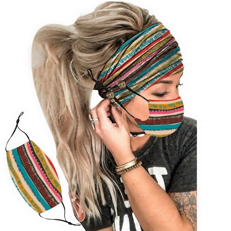 Imprimé sport large Turban bandeau femmes filles cheveux bandeaux envelopper accessoires bandeau sport coiffure: 6