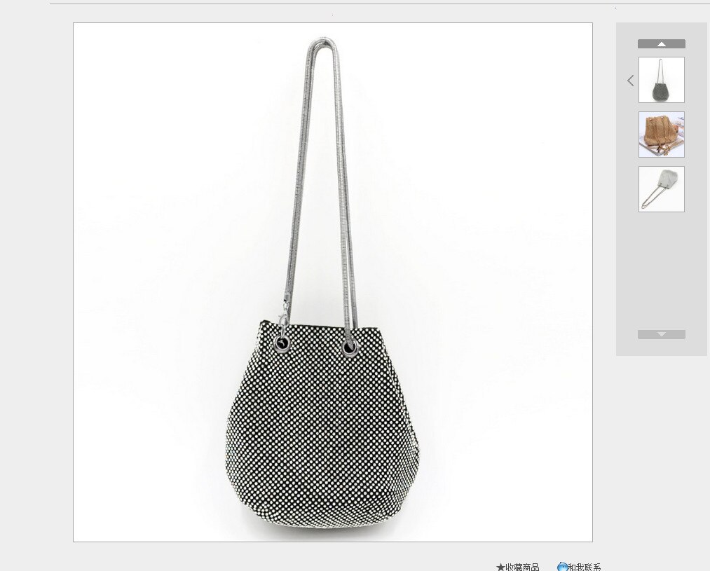 Bolso de hombro con diamantes para mujer, bandolera grande para Banquete de noche: Negro