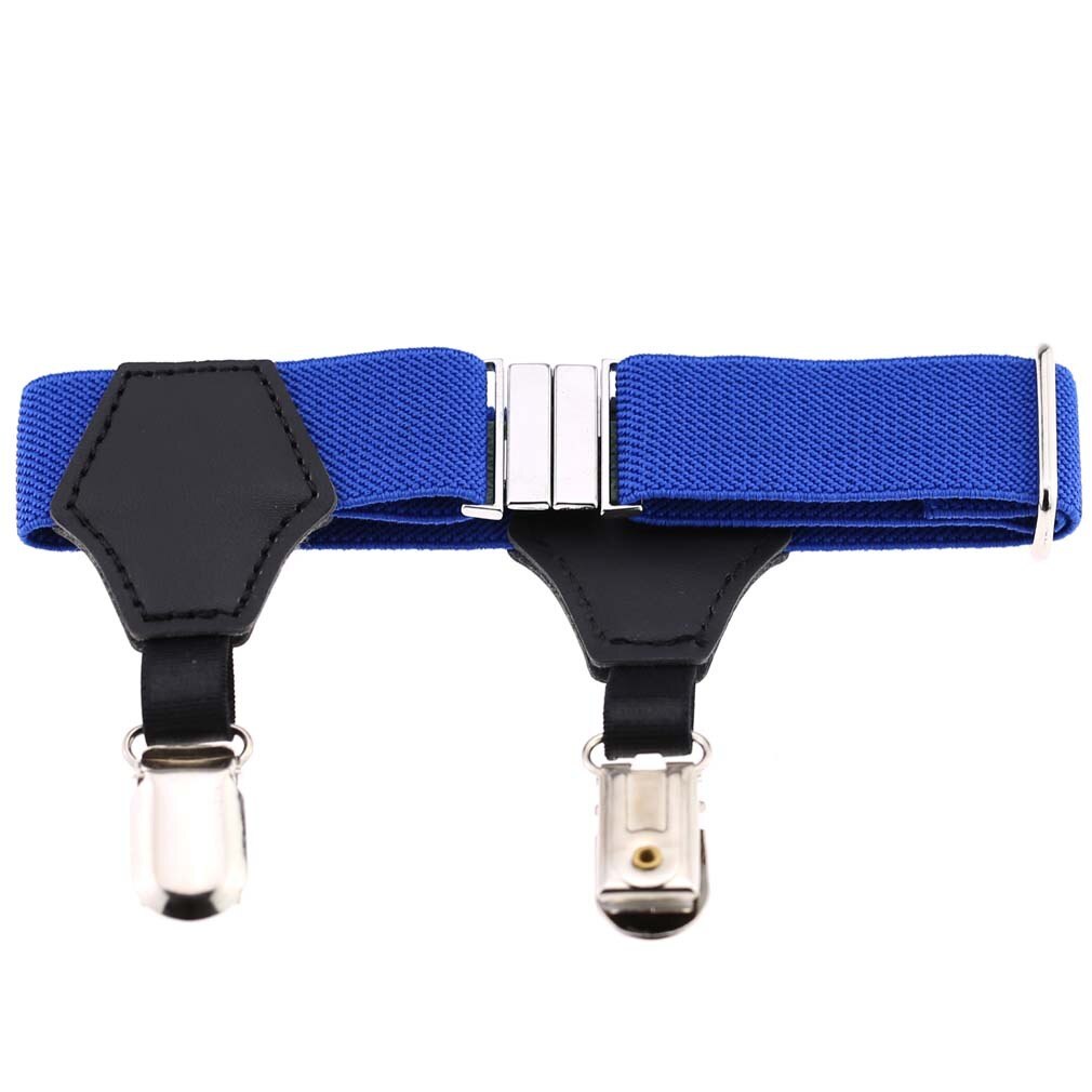 1 par de ligas ajustables para hombre, elásticas, para evitar que se caigan, accesorios para calcetines: Azul