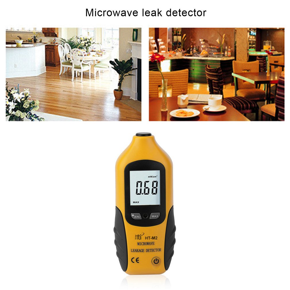 HT-M2 Digital LCD Display Microwave Leakage Detector High Precision Radiation Meter Tester 0-9.99mW/cm2