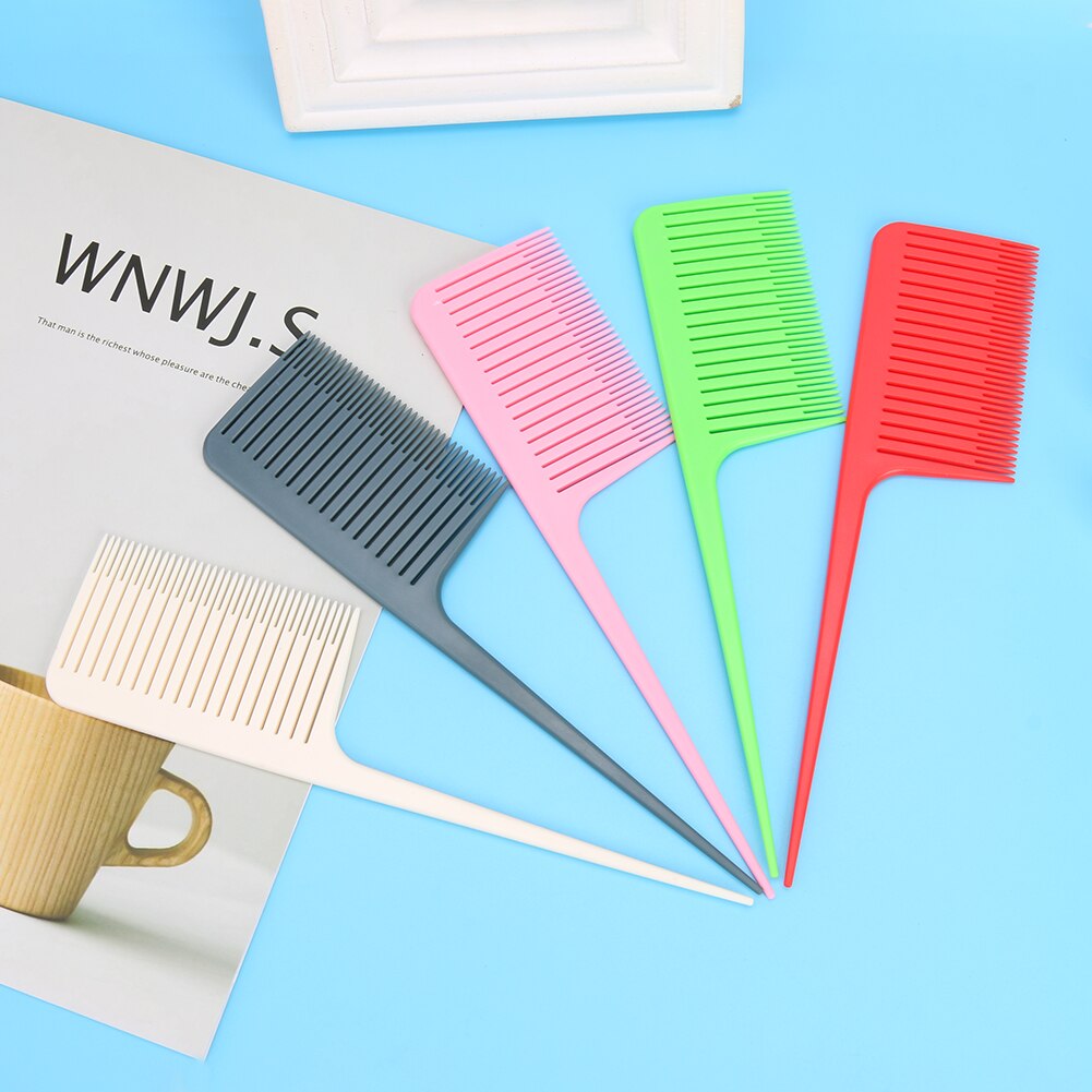 Hair Hairstyle Styling Tool Plastic One-Way Hair Dyeing Tail Comb Hairdressing Highlighting Sectioning Brush hair Accessories