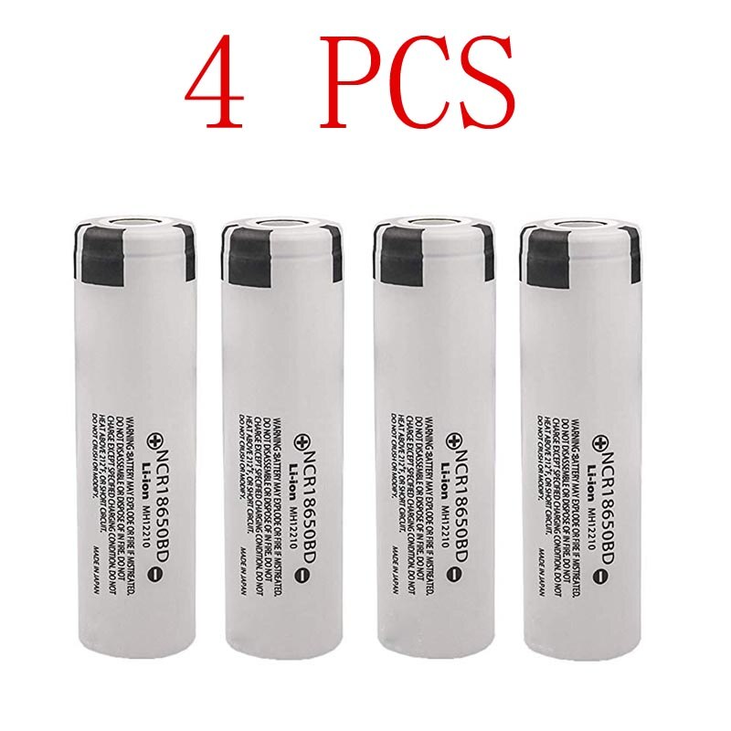 Batería 18650 NCR18650BD, 3,7 V, 3200mah, batería de litio recargable: 4 pcs