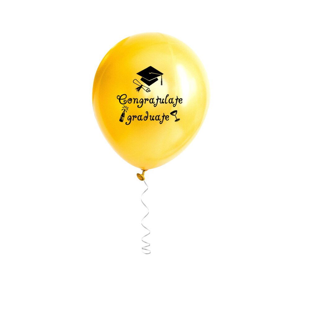 20 Pcs Latex Balloons Latex Inflatable Congratulate Graduate Letter Baloon Decoration Ball for Graduation Party