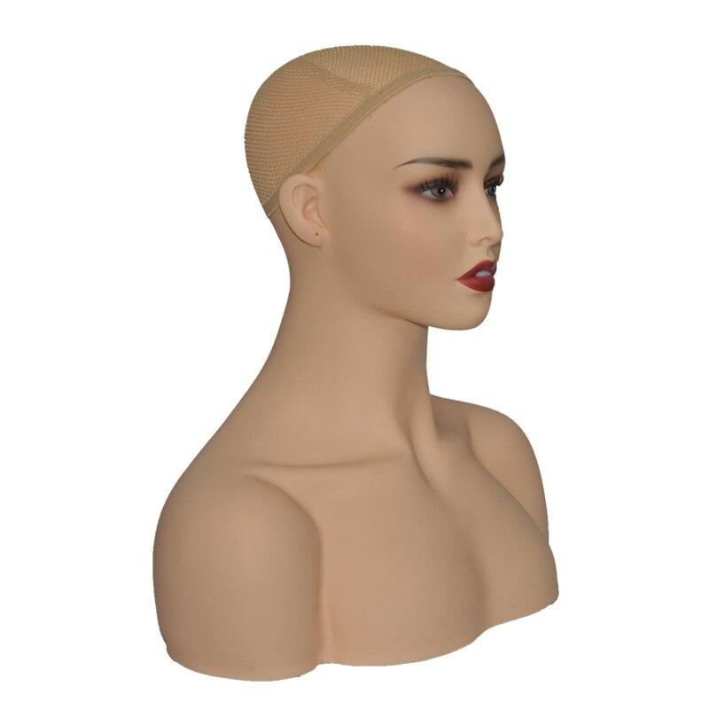 Tubayia Perückenkopf Aus PVC – Mannequin-Kopf Für Perücken, Hüte & Schmuck-Display
