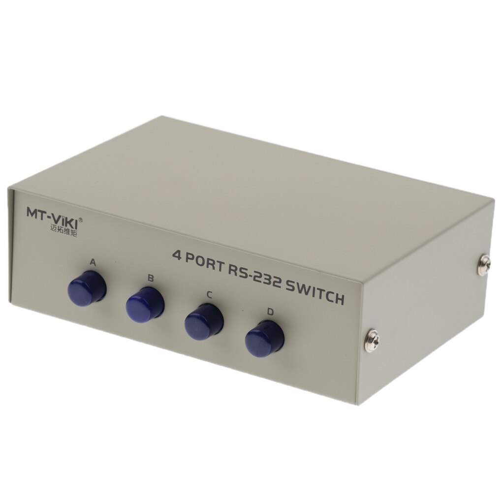 Printer DB9 Pin Seriële RS232 Switch Box Handleiding 4 Poorten Data Sharing Switcher