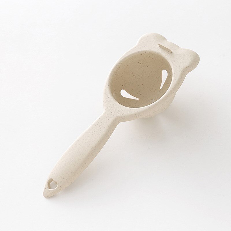 Eggeskiller, eggehvite-separator, eggeskje, automatisk filter til eggeplomme, kjøkkenredskaper til å lage matlaging: beige