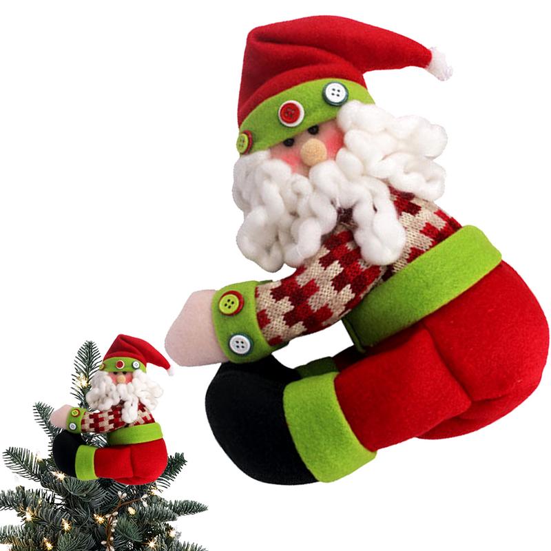 Weihnachtsbaumspitze Weihnachtsmann Baumspitze Weihnachten Schneemann Baumspitze Baumspitze Ornament Hugger für Partydekorationen