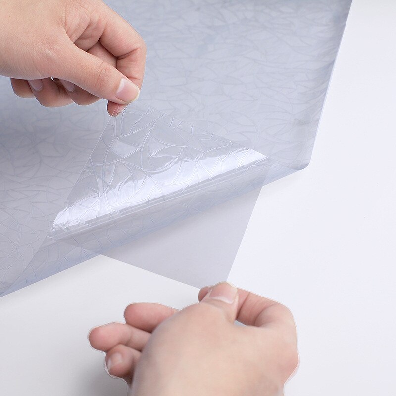 100cm*45cm Transparent Self-adhesive Wallpaper PVC Geometric Window Glass Door Stickers