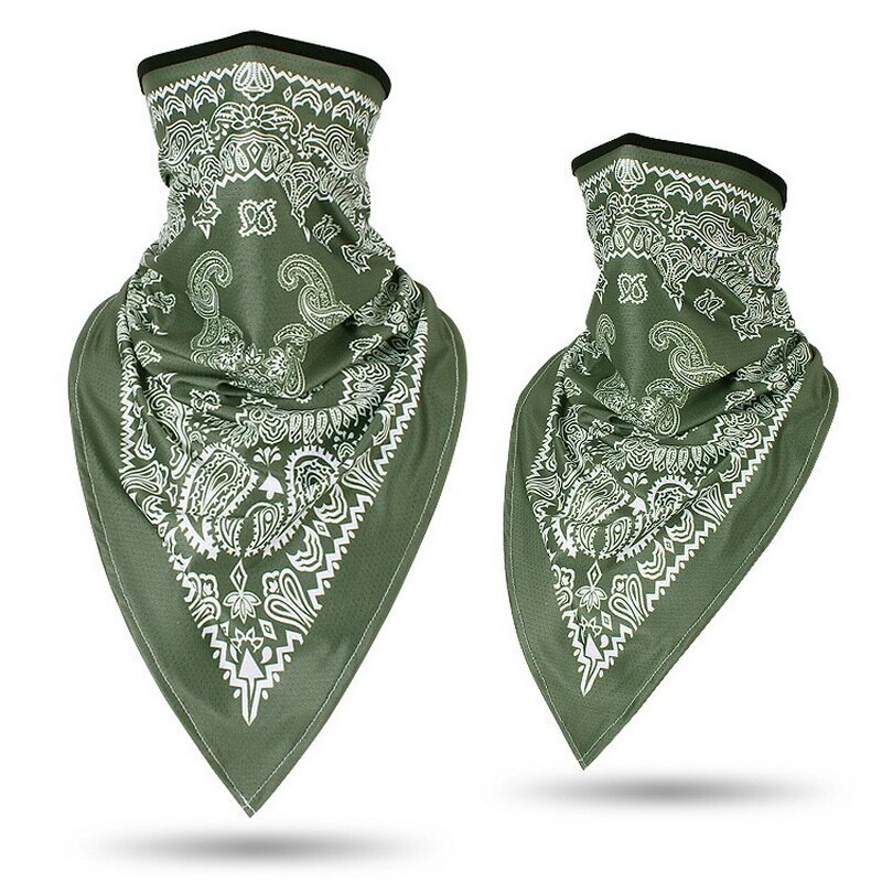 Unisex Windproof Thin Wrap Scarf Men Women Face Scarf Bandana Ear Loops Face Balaclava Neck Gaiters Digital Printed: 11-1pc