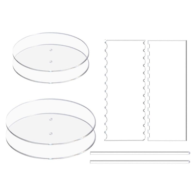 Transparent Cake Scraper Edge Side Edge Smoother Pastry Mold Making Scraper Rectangular Acrylic Cake Baking Tools Easy