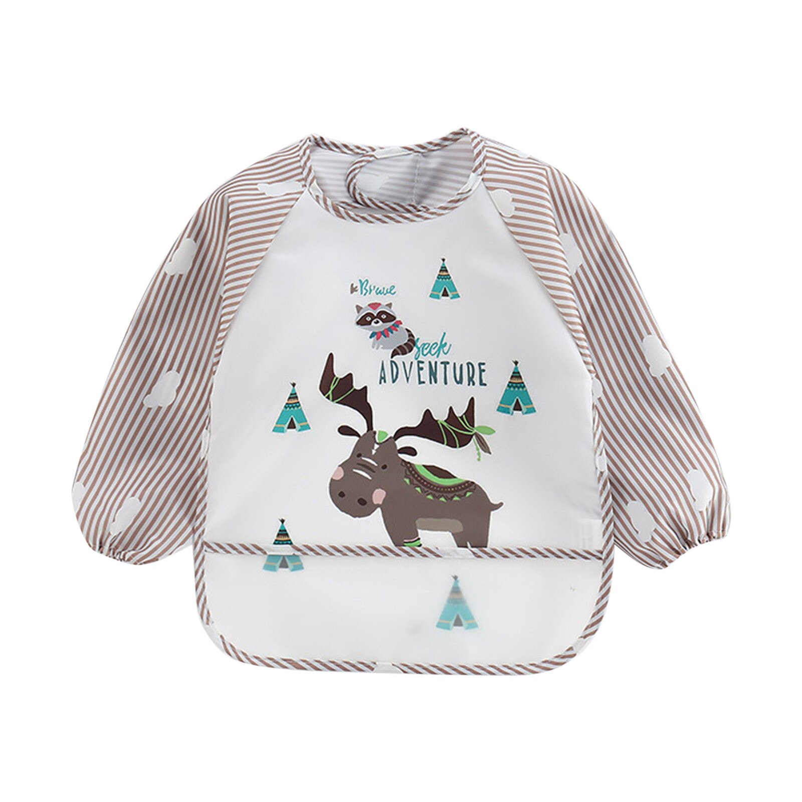 Kleinkind Langarm Baby Lätzchen Wasserdichte Ärmeln Lätzchen Weichen Karikatur für Mädchen Jungen Tuch Fütterung Lätzchen mit Tasche Art Schürze kittel: B