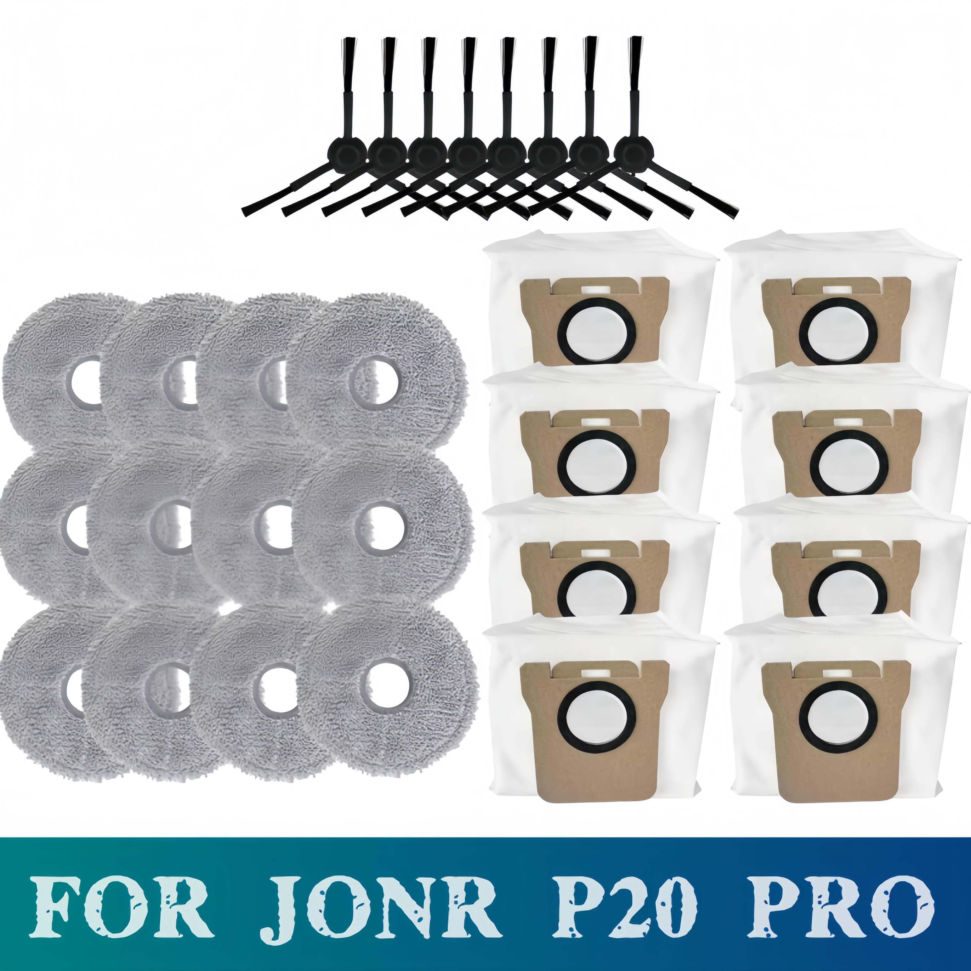 Kompatibel med (jonr  p20 pro) dammsugare, reservdelar: moppduk, dammpåse, sidoborste, tillbehör