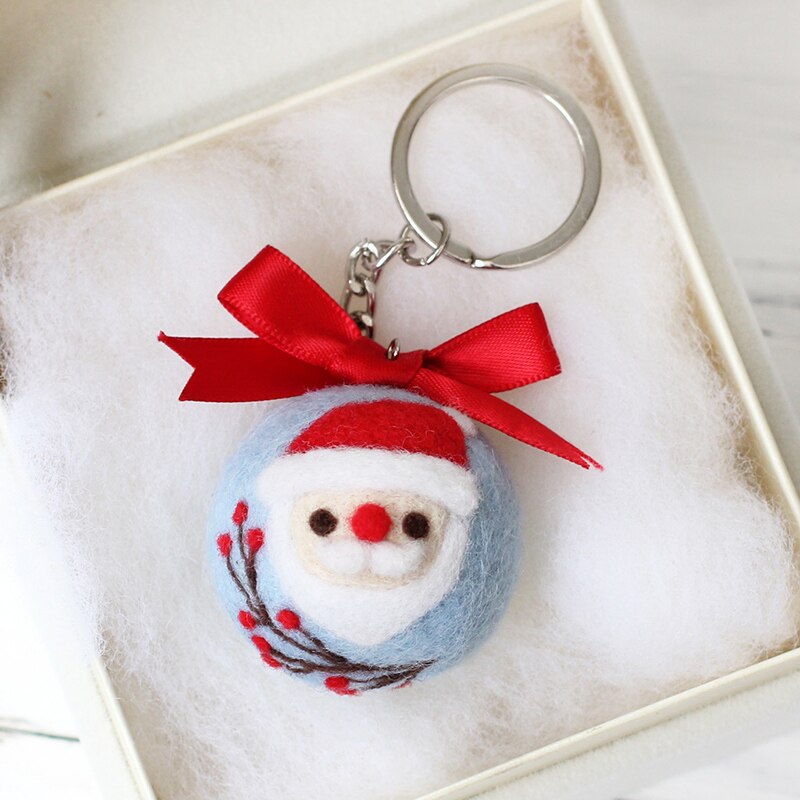 1Set Felt DIY Package Felt Craft For Handmade Christmas Hangings Santa Tree Snowman Elk For Cell Accessories Felt Material Set