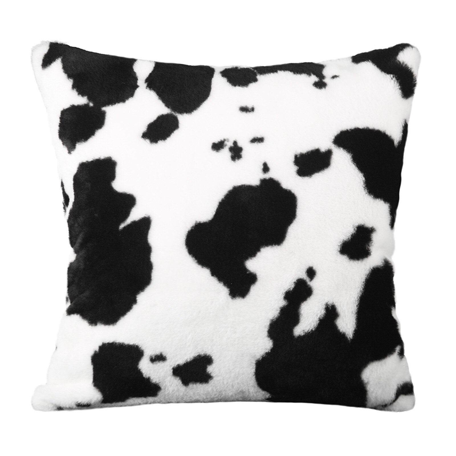 Vache Motif Taie D'oreiller En Peluche Motif Animal En Peluche Courte Canapé Famille Coussin Home Déco Coussin Canapé Наволочки Декоративные: A