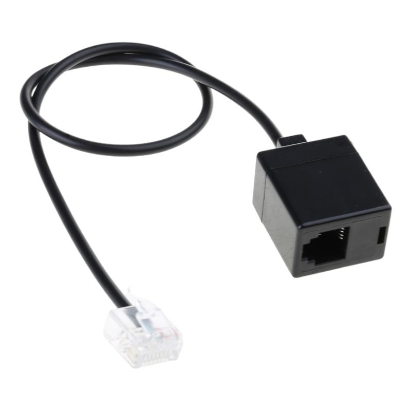 Easy Plugs In RJ45 To RJ11 Adapter Cable, Stable Ethernet To Phone Line Connector Landline Connection Wire Replacement