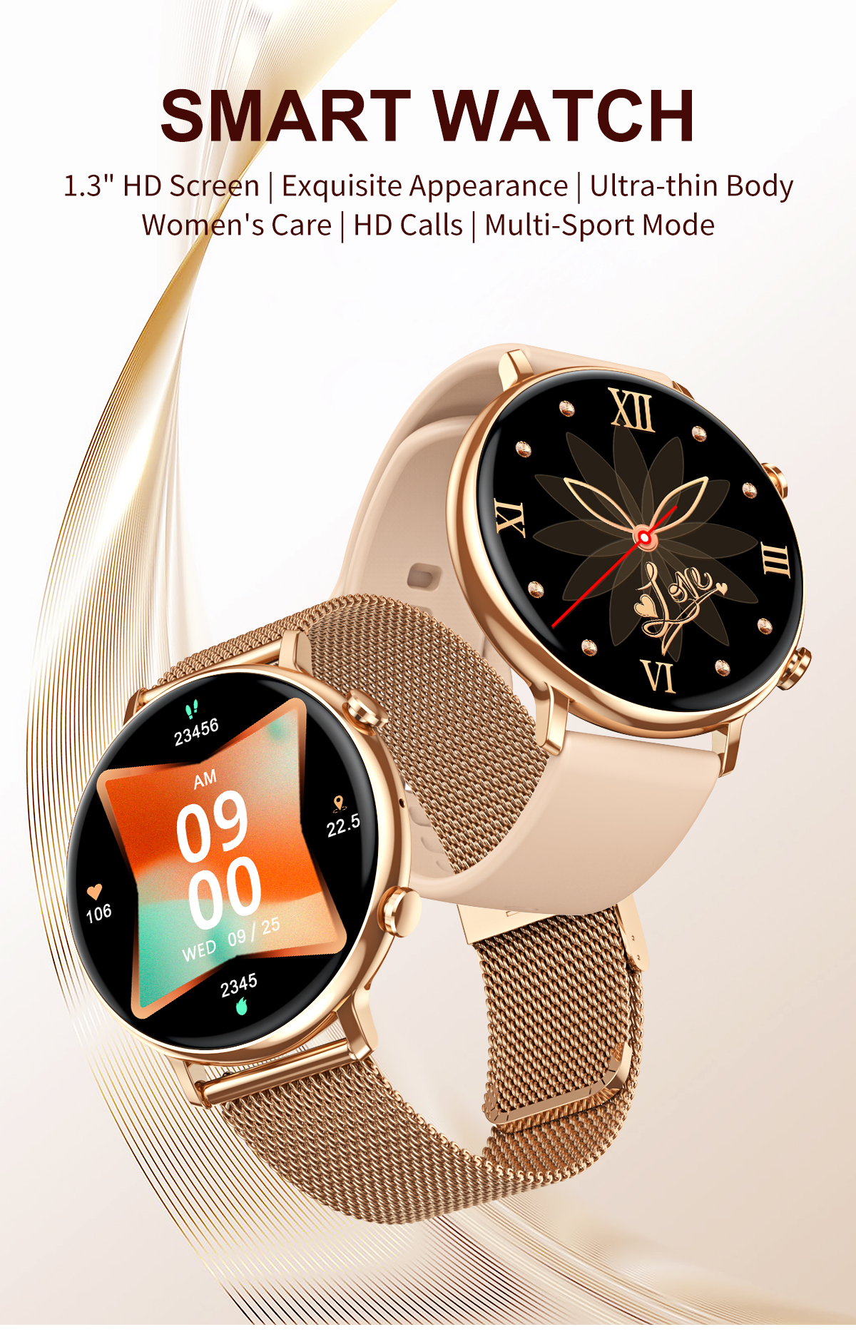 Relógio inteligente bluetooth chamada pagamento notificação de chamada tela cheia toque 1.3 polegadas freqüência cardíaca pressão arterial oxigênio no sangue nfc sono