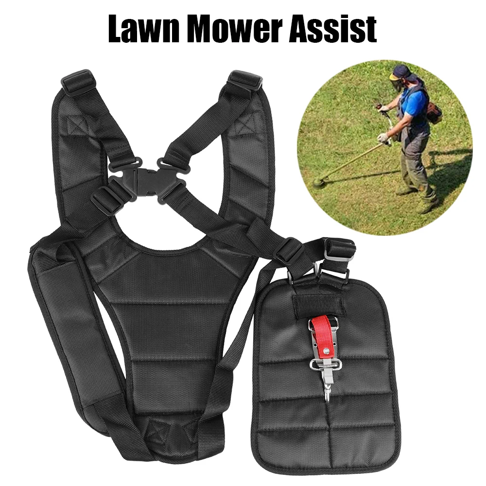 Double Shoulder Strimmer Harness Strap For Stihl Lawn Mower Grass Strimmer Brush Cutter Garden Power Pruner Adjusted Nylon Belt
