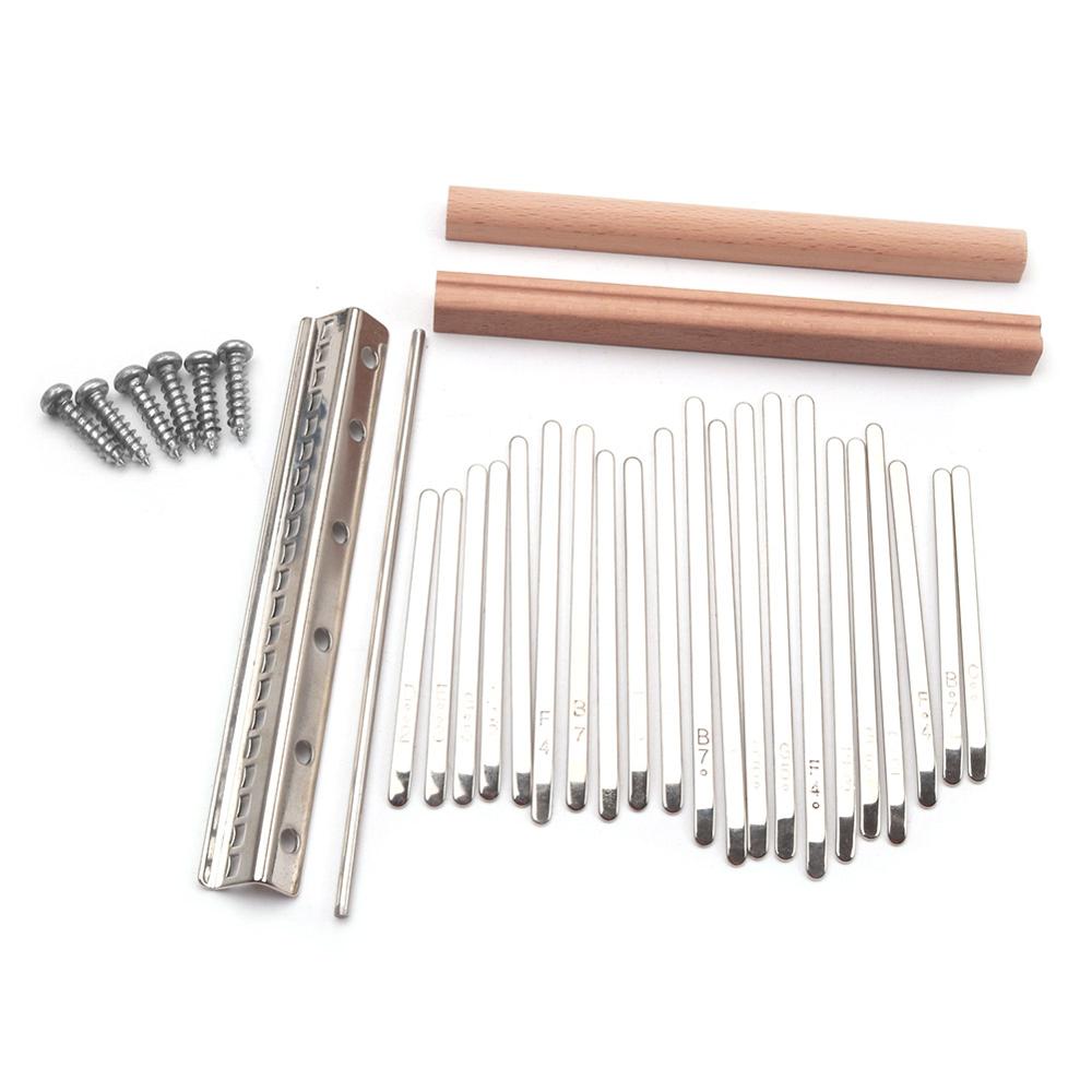 20 Key Kalimba Making Finger Piano Mbira Keys + Bridge for Makers DIY Parts Kalimba Bridge Thumb Piano Kit