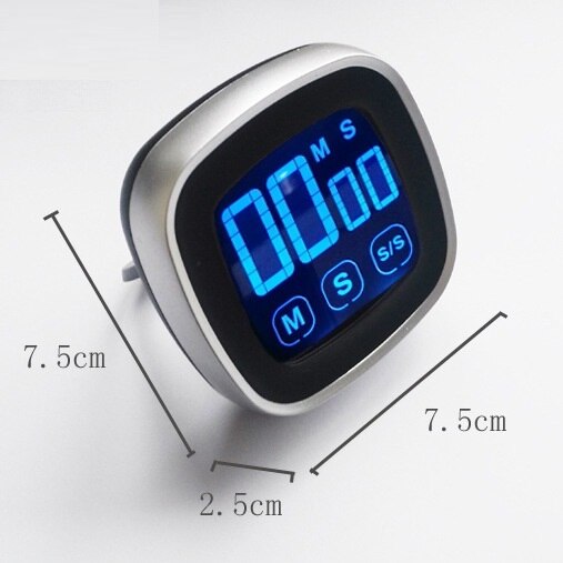 Temporizador Digital para cocina pantalla táctil LED, reloj despertador electrónico para cocinar, hornear, juegos deportivos, Operación silenciosa para oficina: Default Title