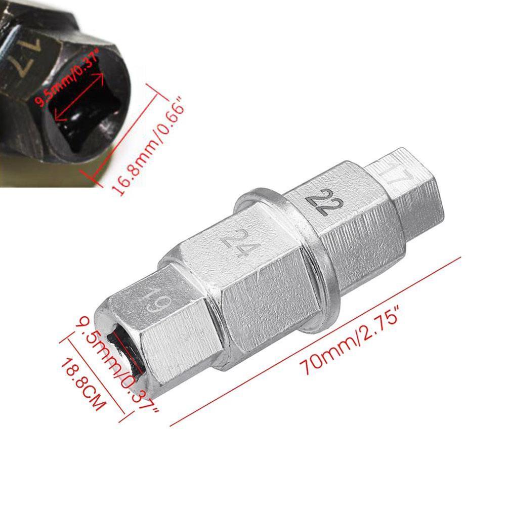 17 19 22 24mm Car Front Wheel Axle Hex Spindle Driver Removal Tool Spindle Driver Tool Hexagonal Disassembly Sleeve Parts