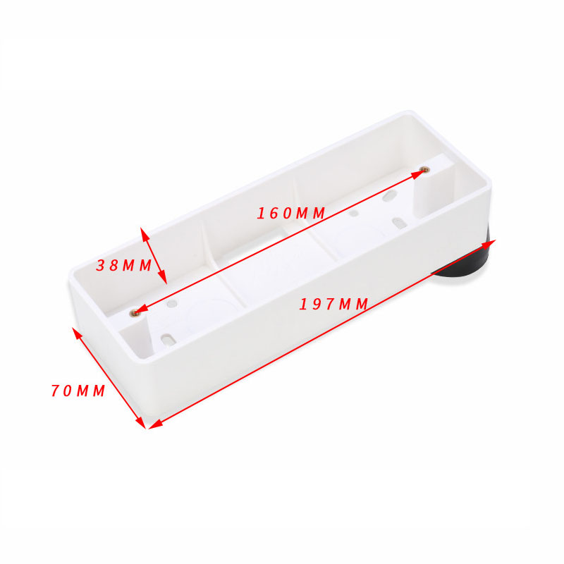 2pcs 118/120 Small Type Wall Mount Switch Box Depth 40mm Bottom PVC Junction Box 118*68*40mm: 118 Large