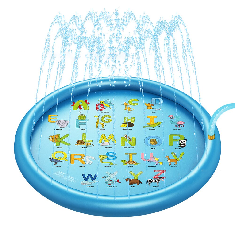 Baby Kids Spray Water Game Pad Outdoor Lawn Children Play Water PVC Cushion Inflatable Kids Rug Water Mat Pad Sprinkler Play Toy: B