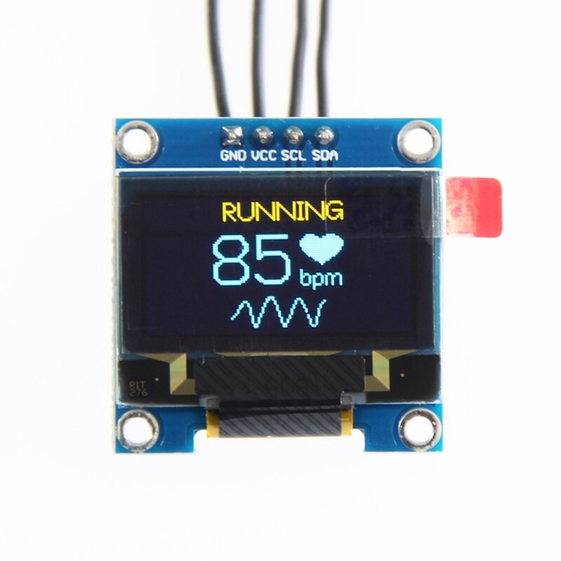 0.96 tommer iic  i2c seriel gnd 128 x 64 oled lcd led display modul ssd 1306 til arduino kit blå skærm