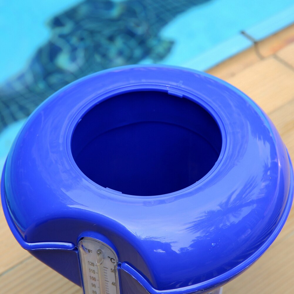 8 inch Practical Pool SPA Chemical Chlorine Dispenser Multi-functional Classic Floating Tablet Feeder w/Thermometer