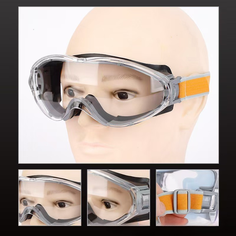 Industrial Labor Insurance Anti-dust, Anti-fog, Anti-scratch, Safety and Impact-proof Cycling Mountaineering Protective Goggles: DEEP BLUE