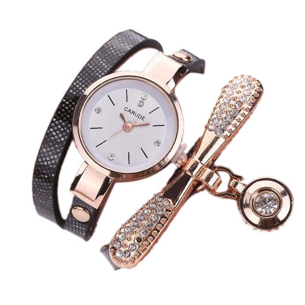 Branded women's watches women watches Women LeatherAnalog Quartz Wrist Watches for women pagani: B