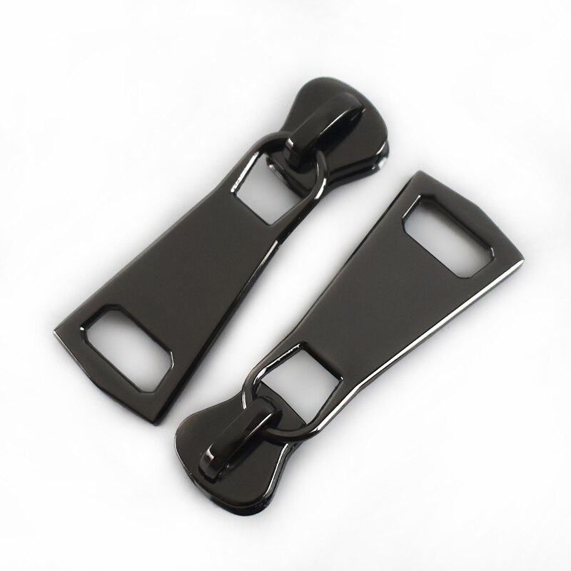 Meetee 5pcs 8# 15# Resin Zipper Silder for Resin Zips Head Metal Puller for Jacket Zip Repair Kits DIY Garment Sew Zipper Silder: No15Gun