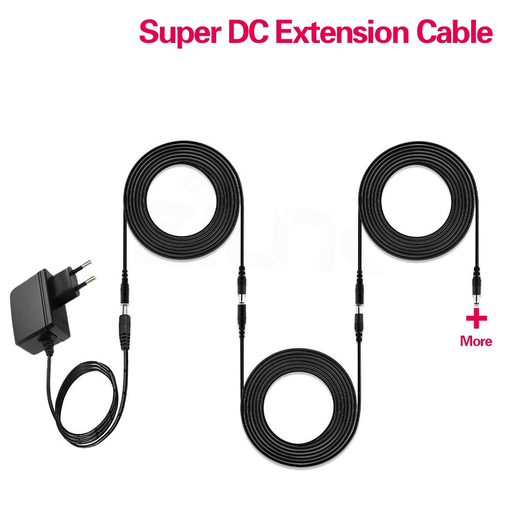 5 Meter Dc 12 V Power 5 M Verlengkabel 5.5Mm X 2.1Mm Dc Plug Voor Cctv Camera 12 Volt Verlengsnoer