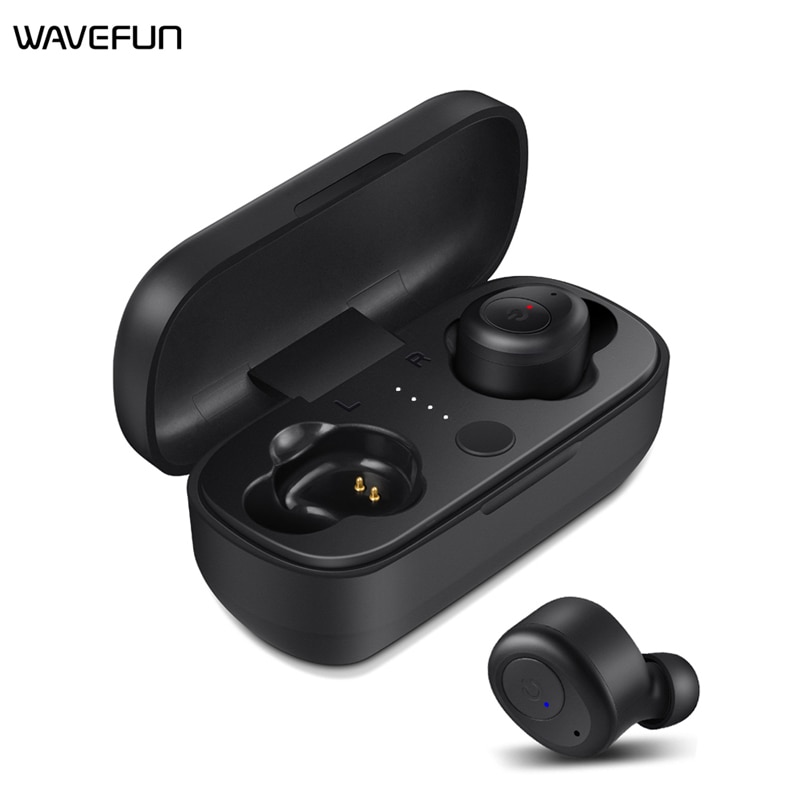 Wavefun X-Pods 2 TWS Mini Bluetooth V5.0 Earphones True AAC Wireless Headphones Stereo Earbuds IPX5 Waterproof Headset with Mic