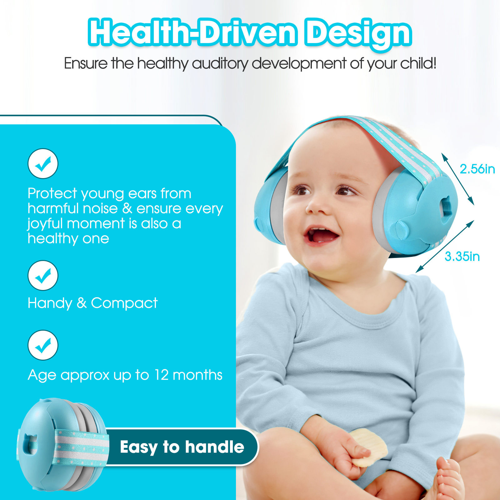 C10 Baby Ear Protection for Newborn Noise Cancelling Headphones for Babies Noise ReductionEarmufs Travel