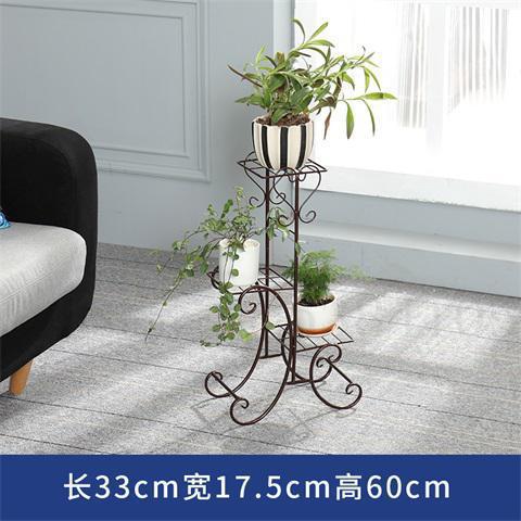 Smeedijzeren Multilayer Bloem Andere Massief Houten Bloempot Dragen Zitkamer Balkon Indoor Vloer Type Multifunctionele Opzichtige S: L