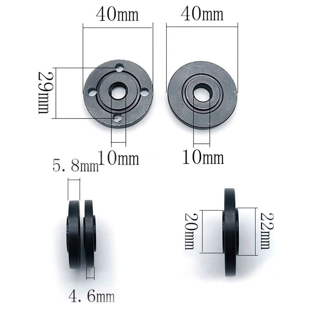 2pcs Hardware Lathe Machining Round Electric Angle Grinder Iron Fitting Part Lock Nut Replacement Flange Set Wood Carving