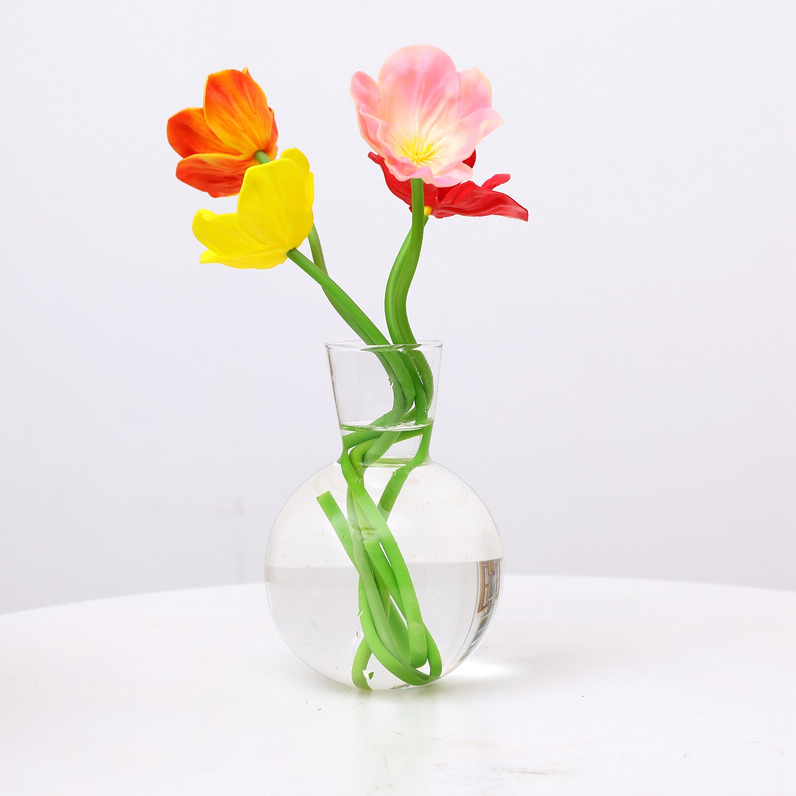 Clear Ball Bud Vase Transparent Round Glass Vase for Weddings Parties Table Centerpieces