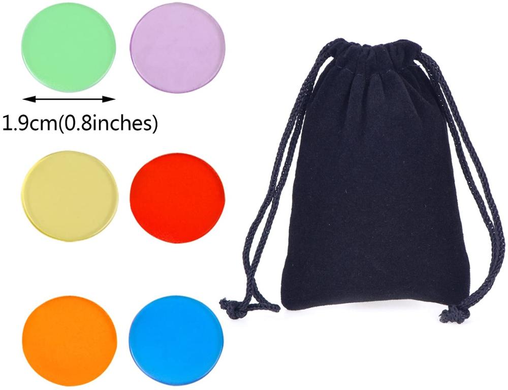 120 stück transparent Farbe Zähler Zählen Bingo Chips Kunststoff Marker mit Lagerung Tasche (Bunte)