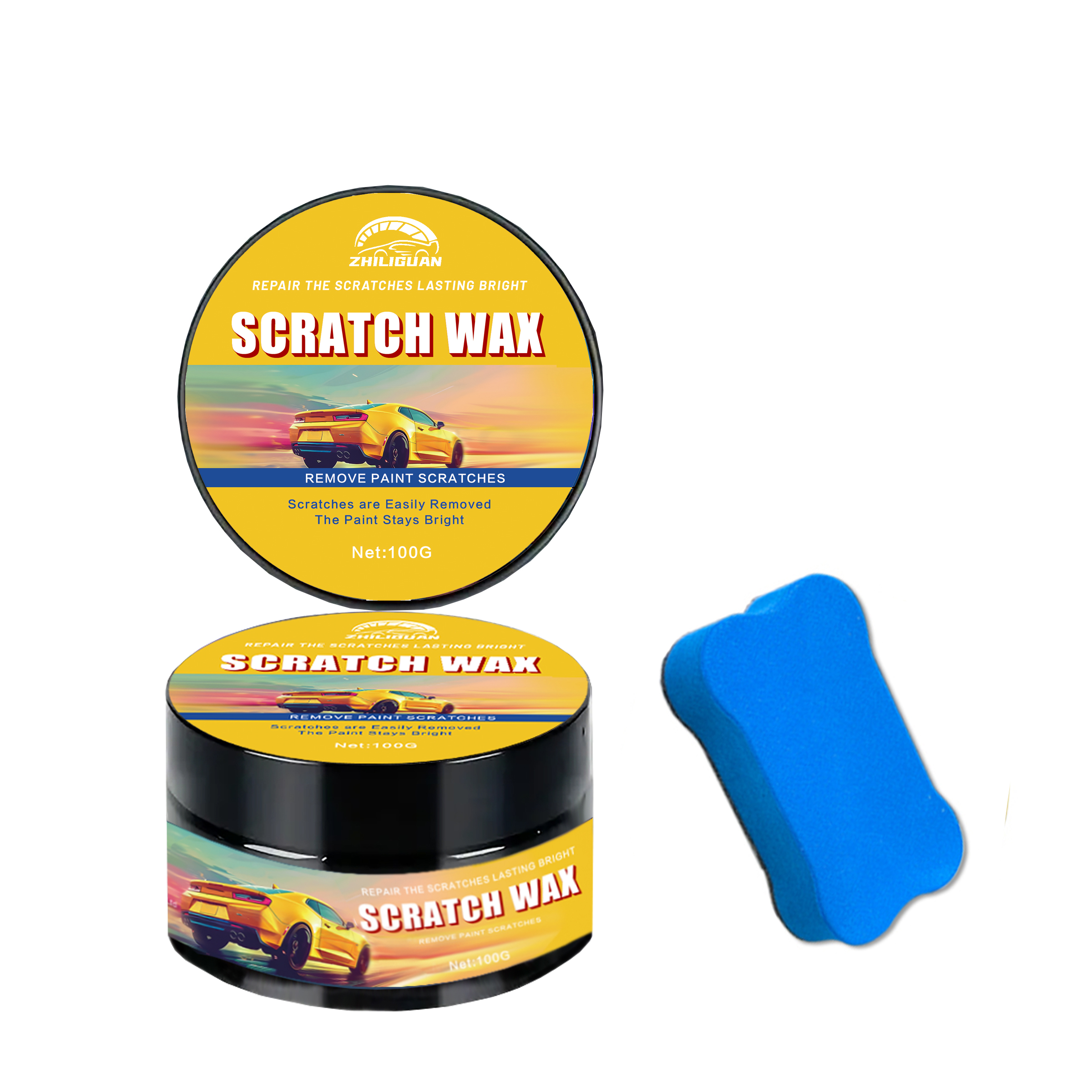 Scratch Repair Kit for Cars, Quick Scratch Removal, Restores Shine and Brightness on All Paint Surfaces, Universal Vehicle Use: Default Title