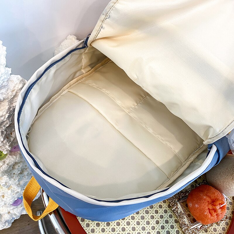 Seetic Kawaii Nylon Vrouwen Rugzak Multi-Pocket Rugzak Voor Tiener Waterdichte Dame Laptop Rugzak Hoge Capaciteit Reistas Vrouwen